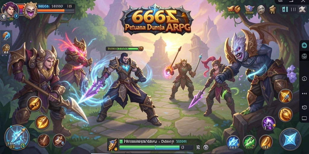 Tampilan aksi seru dalam gameplay ARPG 666I.