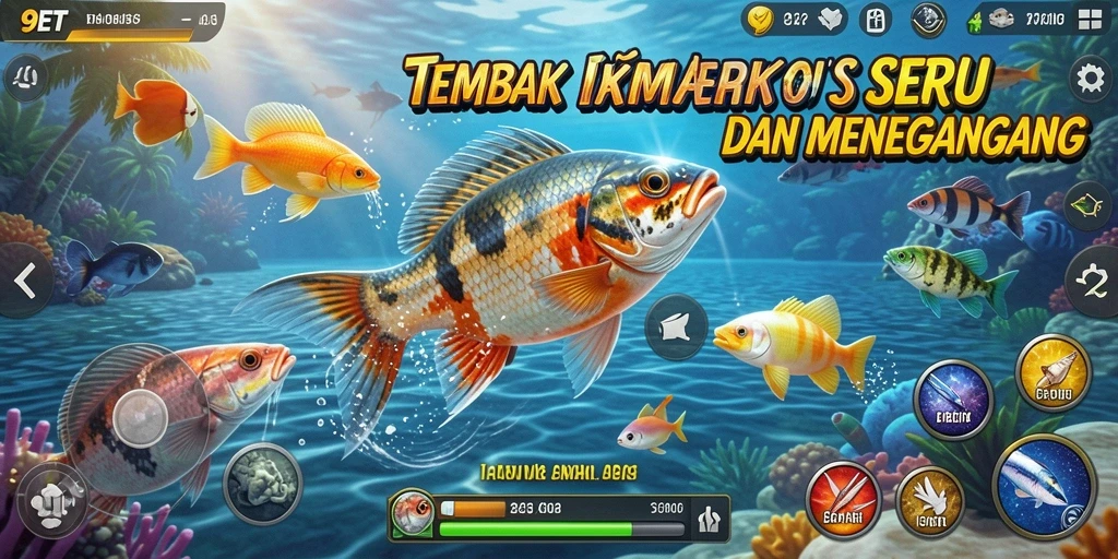 Screenshot gameplay Tembak Ikan 9ET yang menampilkan aksi menembak ikan.