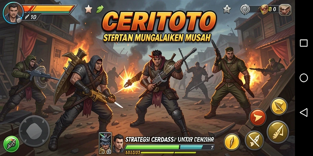 Tampilan gameplay CERITOTO yang menegangkan dan strategis.