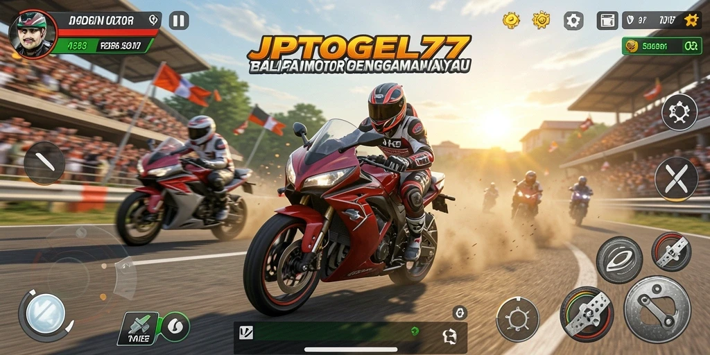 Gameplay seru dalam balapan motor di JPTOGEL77.