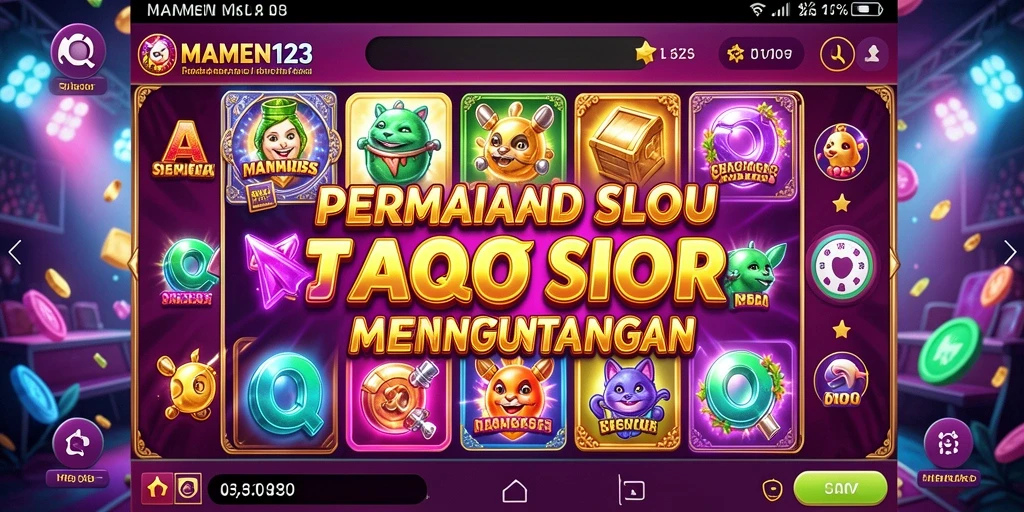 Tampilan gameplay seru MAMEN123 dengan berbagai tema slot.