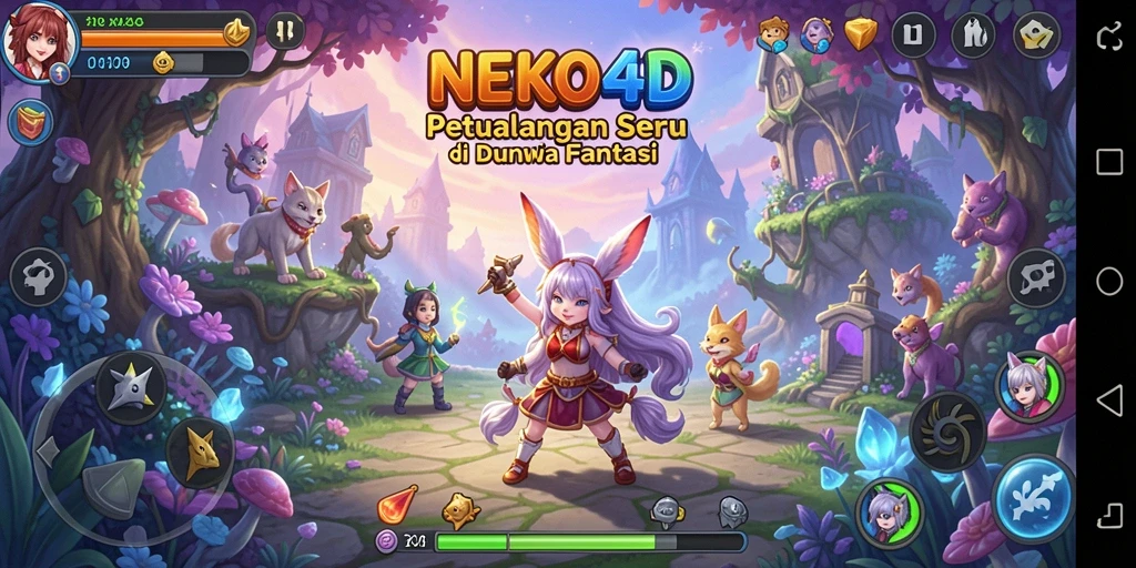 Tangkapan layar gameplay NEKO4D menampilkan aksi petualangan seru.
