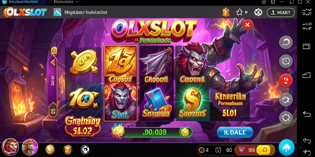 Screenshot gameplay OLXSLOT yang menampilkan suasana horor yang mencekam.
