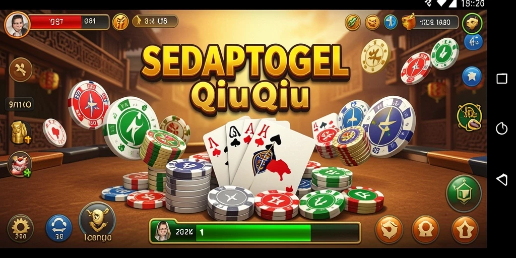 Screenshot permainan SEDAPTOGEL menampilkan aksi seru QiuQiu.