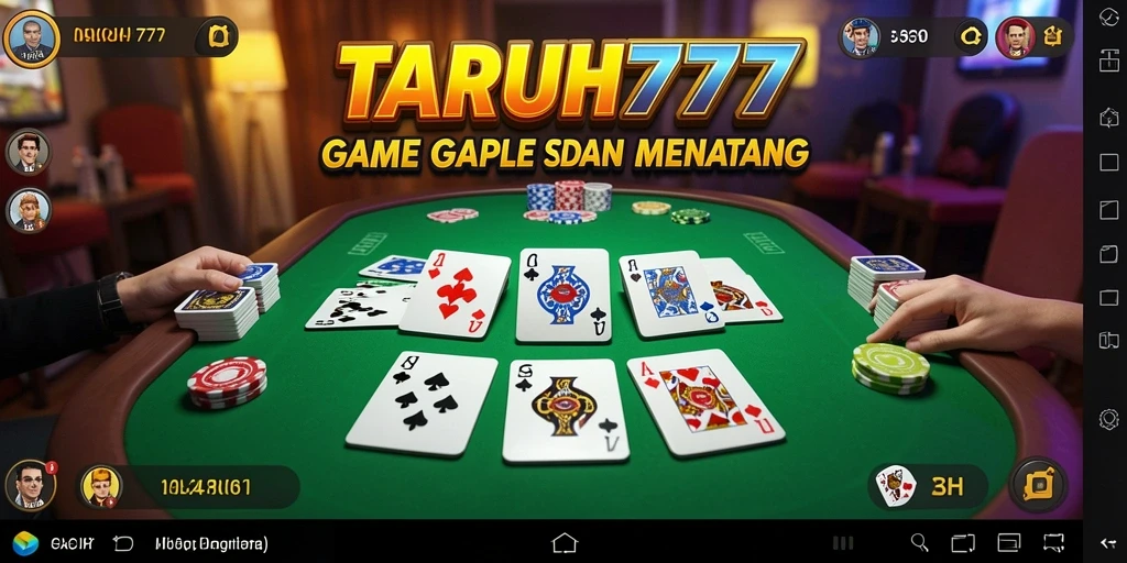 Tampilan gameplay TARUH777 yang menggugah selera bermain Gaple.
